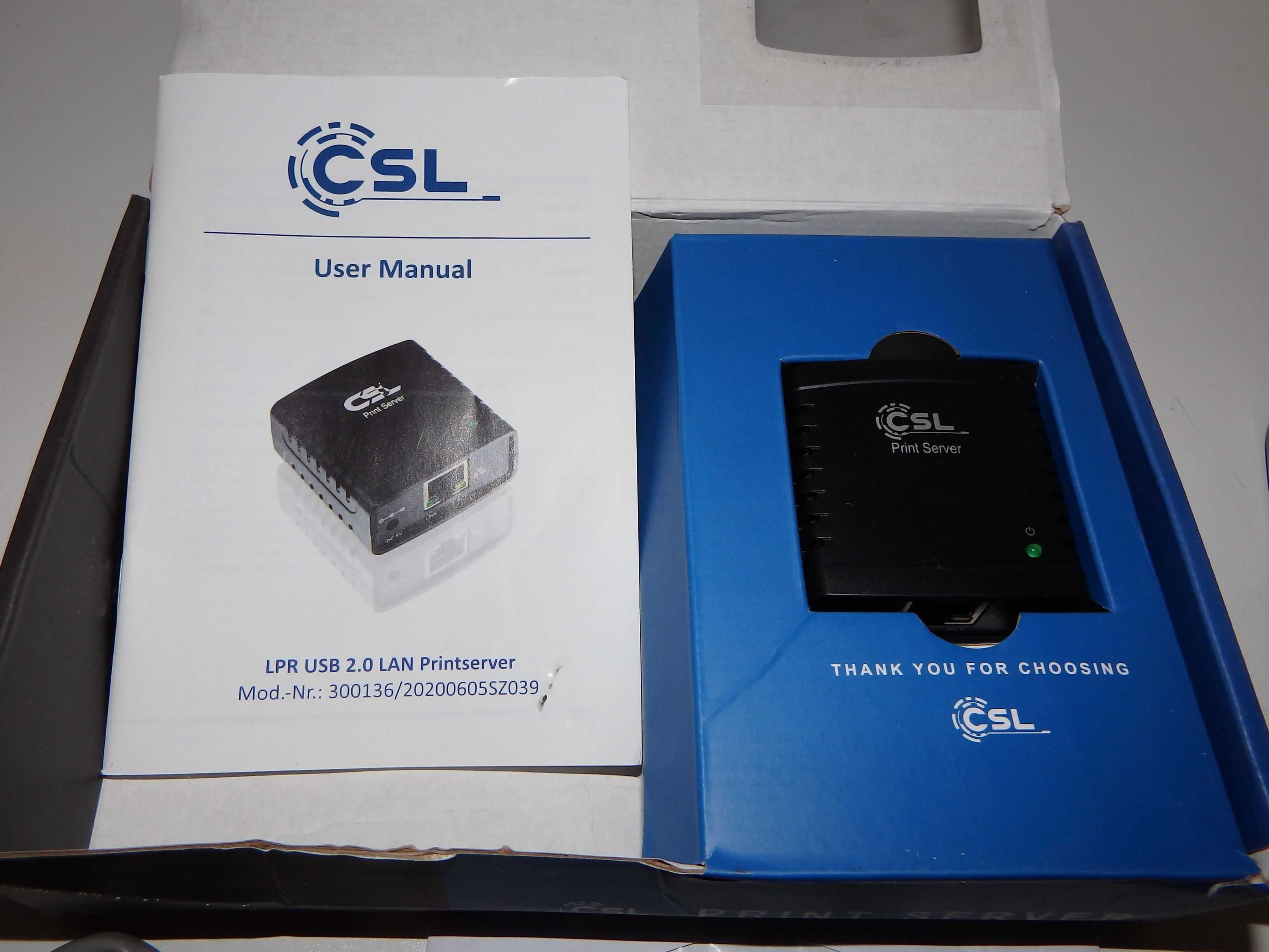 Serwer wydruku sieciowego CSL RJ45 USB 2.0 Printserver