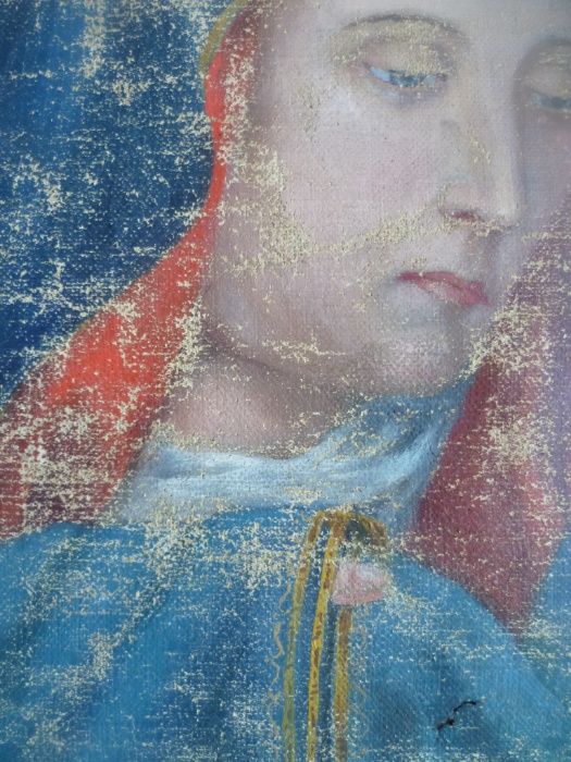 Образ, "Богородиця"- полотно, масло-(1910р.), розмір-(30х40см.) Икона.