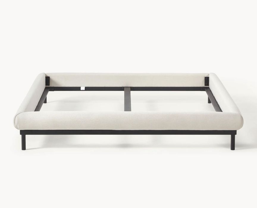 Łóżko tapicerowane bez zagłówka Meya + stelaż (160x200)