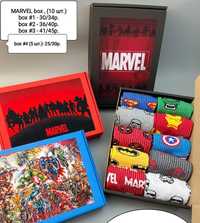 Розпродаж Шкарпетки, бокси Marvel , в боксі 10 шт,  30/34, 36/40, 41/4