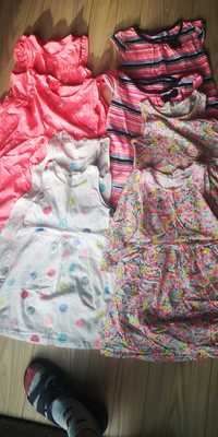 Sukienki dla bliźniaczek na lato 2x4sztuki