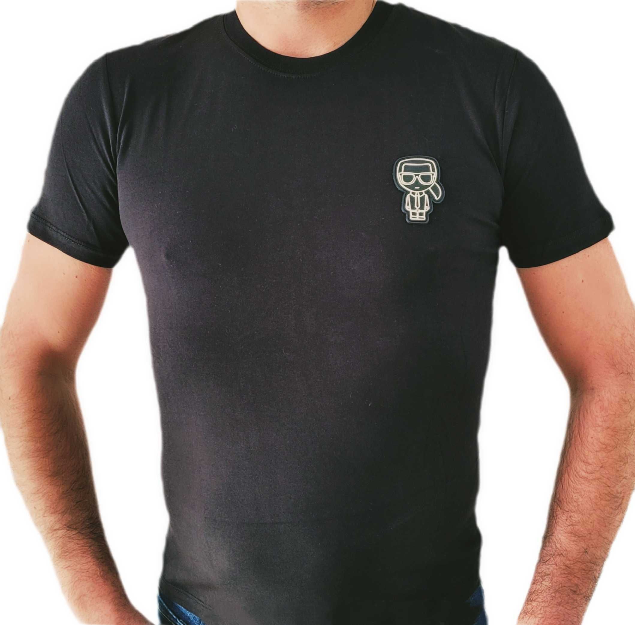Koszulka T-shirt  Karl Lagerfeld nadruk logo czarna