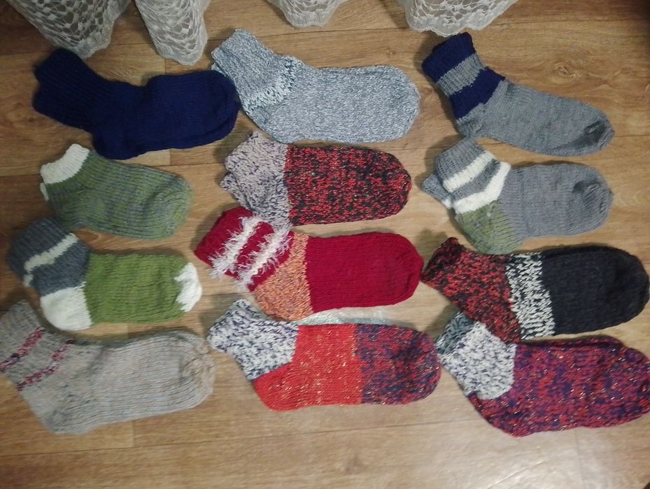 Вязаные носки , тёплые