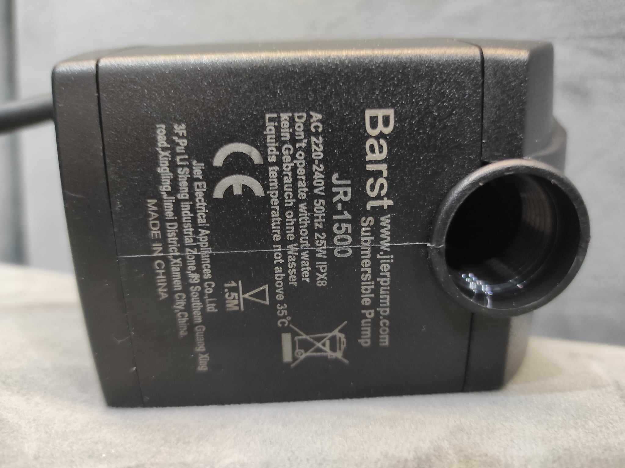 Pompa wody BARST JR-1500. 1500l/h, 25W IPX8.
