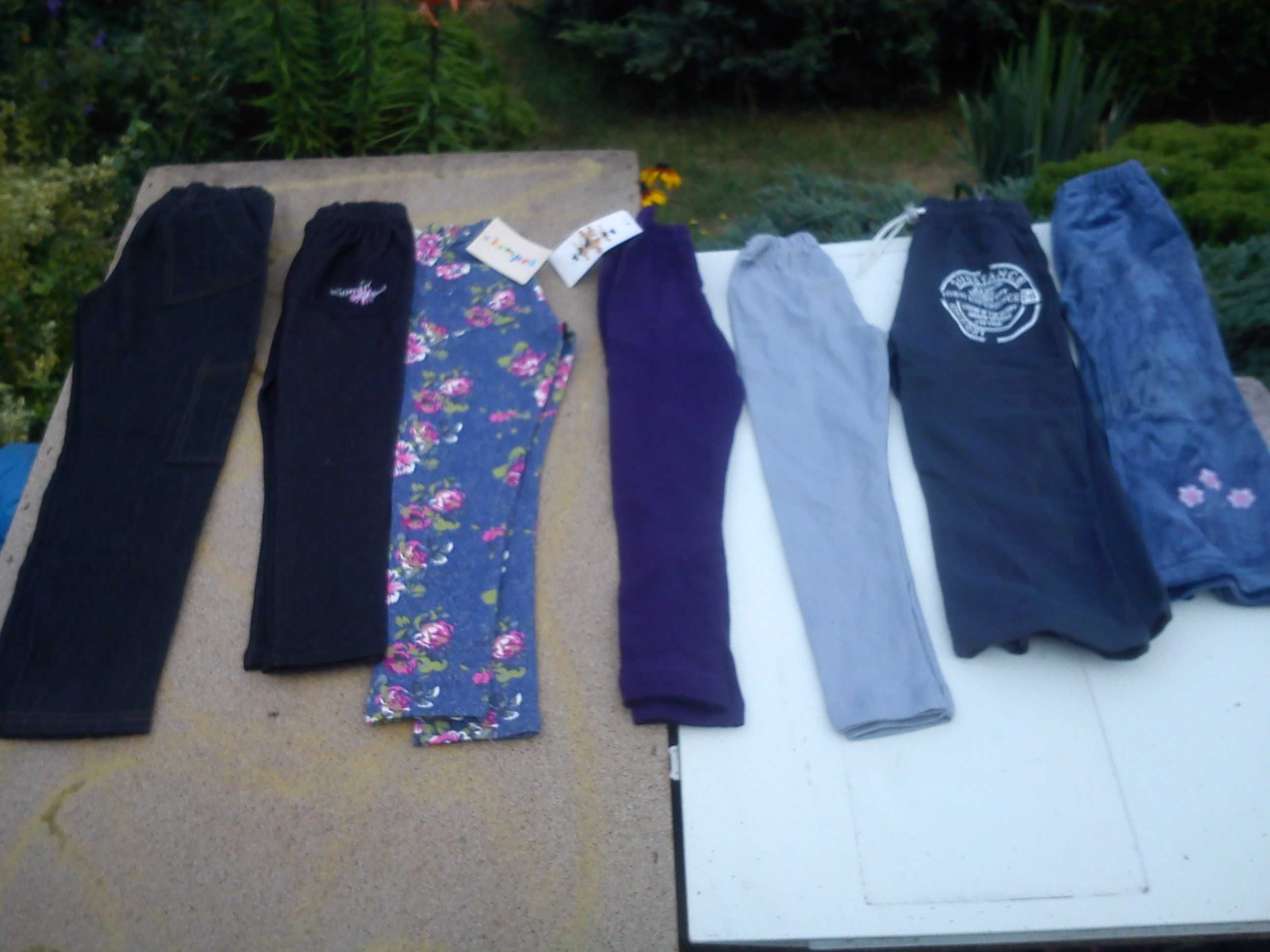 Legginsy, ubrania, spodnie dresowe, getry 116 bawełna