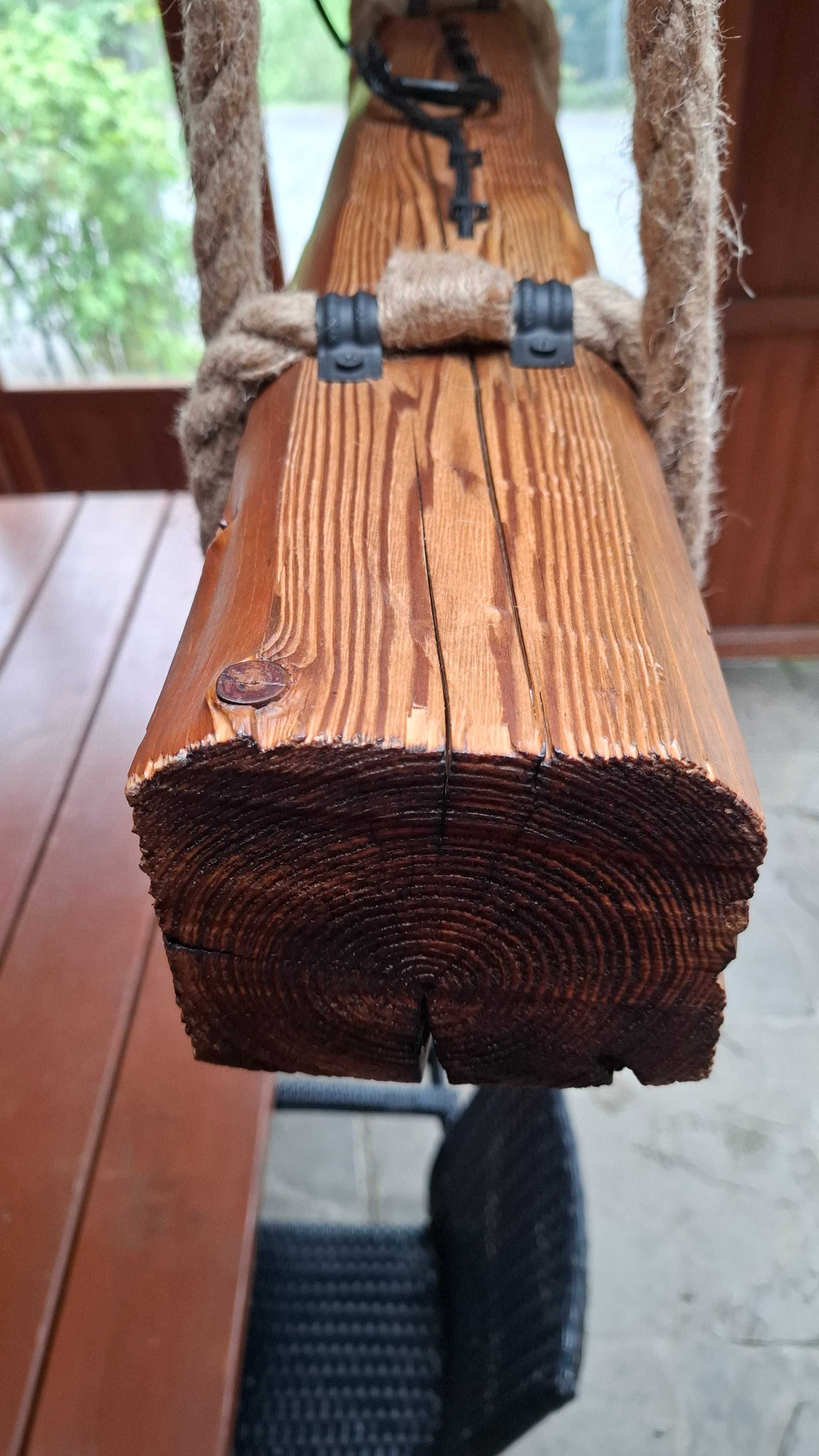 Wisząca Lampa Ze Starej Belki Ręcznie Wykonana Loft