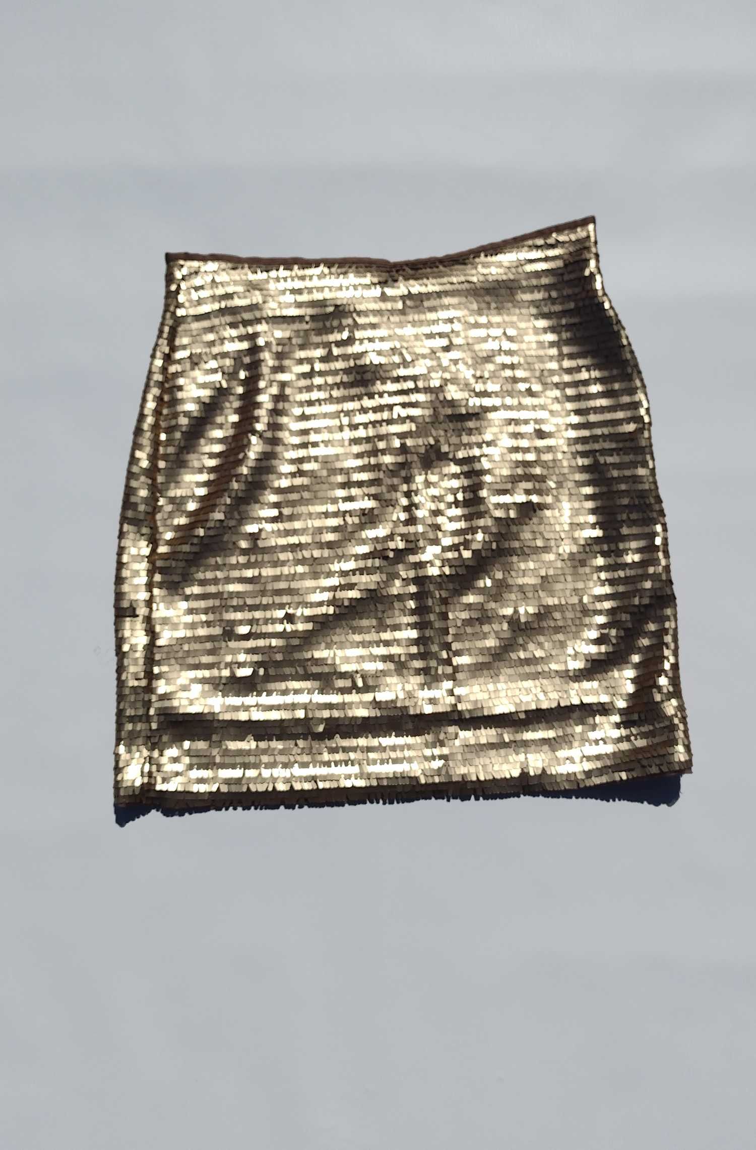 Золотые блестящие пайетки чешуя мини юбки H&M S M