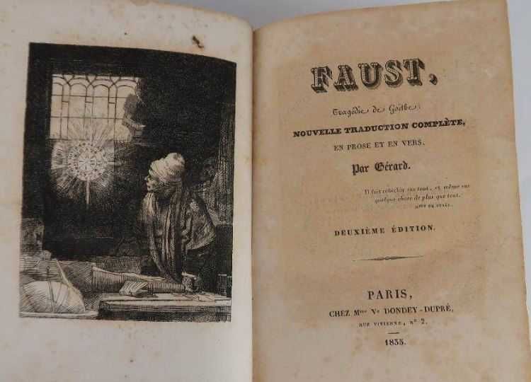 Faust, tragédia de goethe, paris 1835