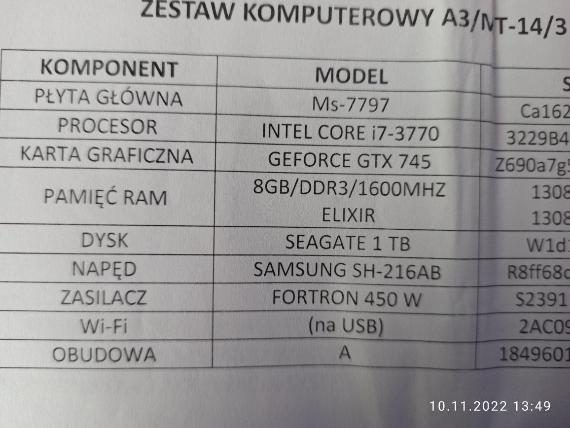 Komputer PC Medion INTEL CORE i7, 8G, 1T