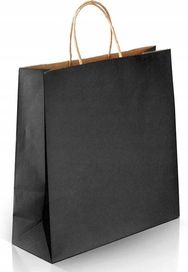 Torby papierowe 24 szt czarna torba papierowa z uchwytem 24x31x11 cm