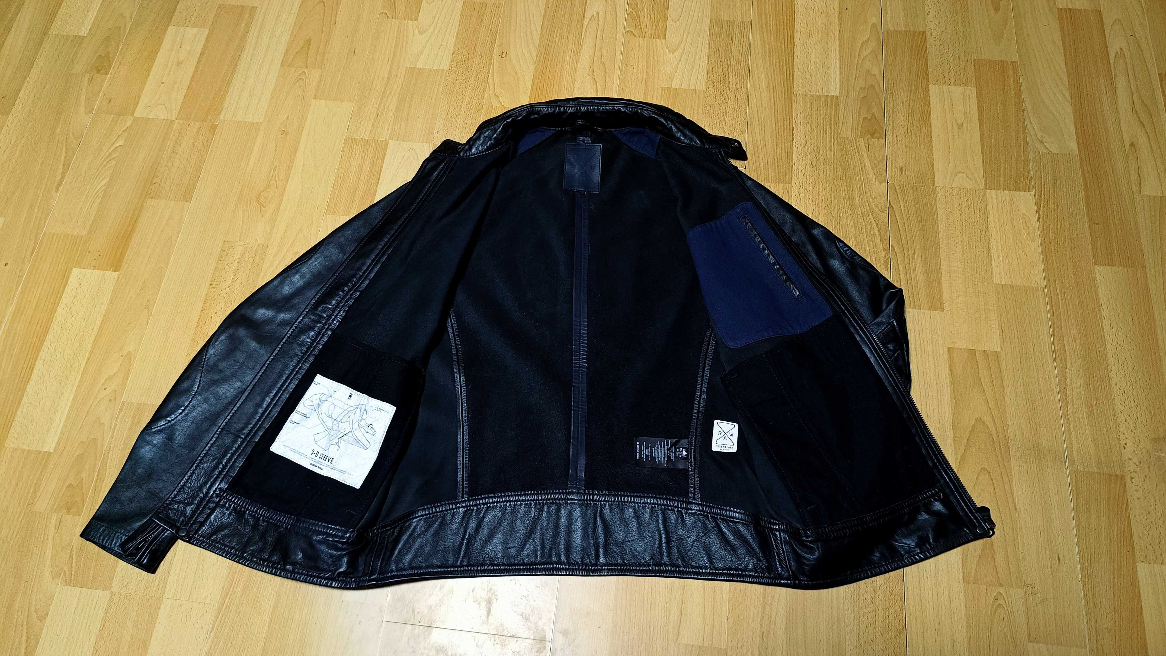 Męska kurtka skórzana G-STAR RAW RE 3D LEATHER BIKER r.M stan idealny