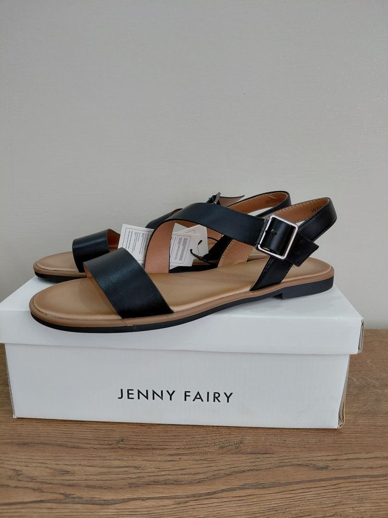 Czarne sandały damskie Jenny fairy 41