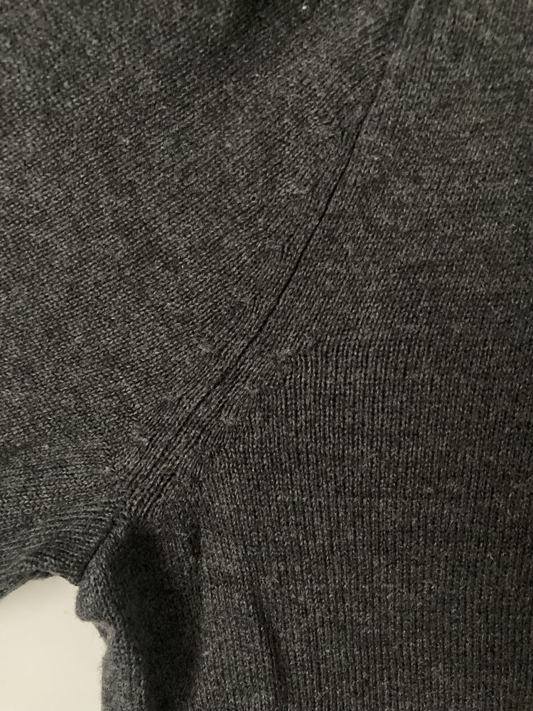 Kardigan 100% bawełna H&M Basic kolor grafitowy USZKODZONY