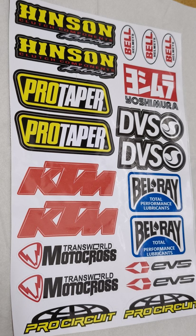 Pack de 20 Autocolantes Motard diversos