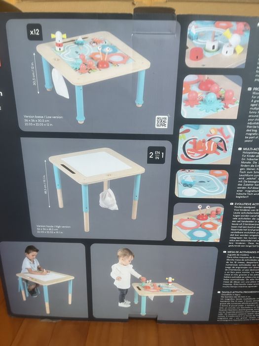 Brinquedo crianças 18m como novo. Atividades Montessori. Madeira. Mesa
