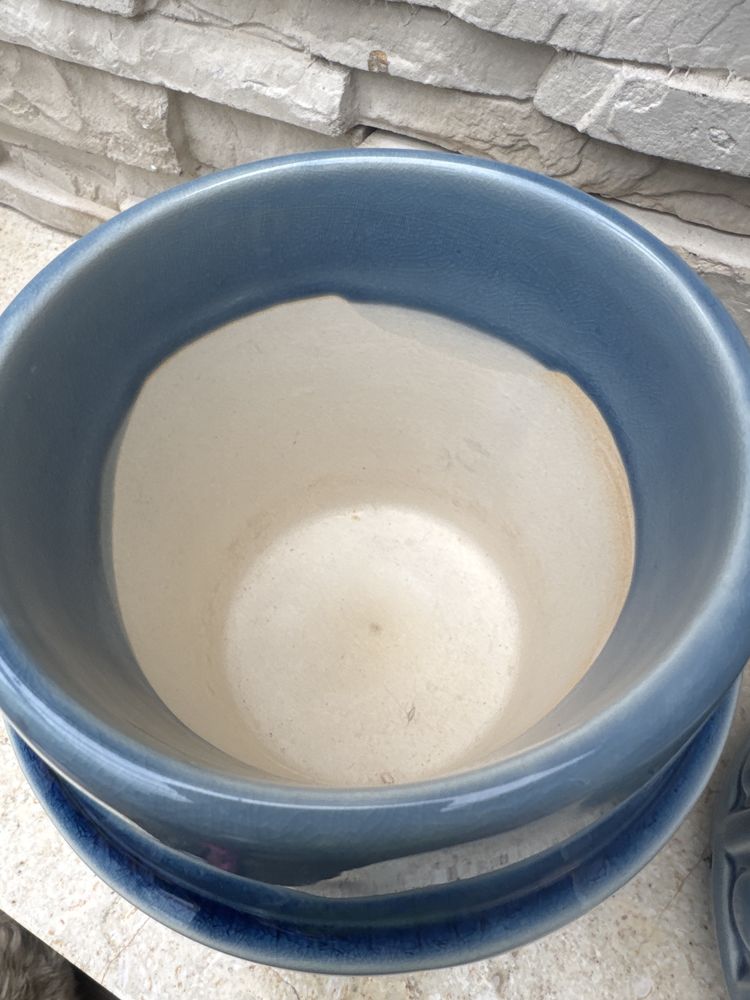 Home&you ceramiczna doniczka z krakelury doniczki 2szt komplet