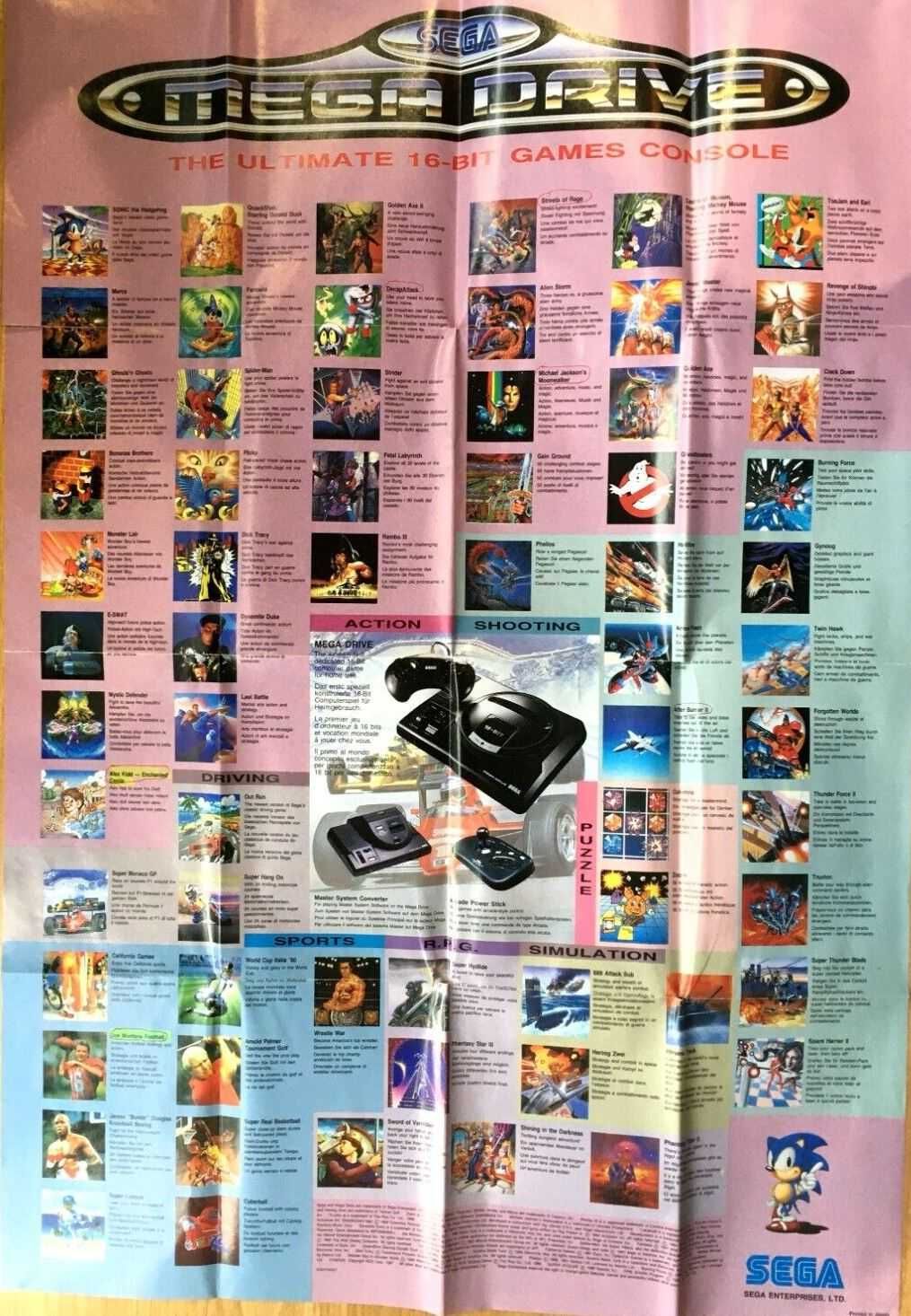 Jogo SEGA MEGADRIVE "SONIC The Hedgehog " Original c/ Manual / 1991