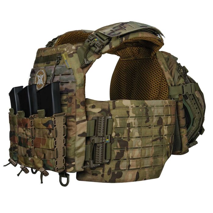 Плитоноска Warmor Gen.5 (Мультикам) + 3 жорстких підсумка під магазини