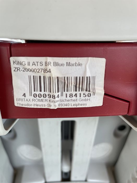 Продам автокрісло BRITAX-ROMER KING II ATS Blue Marble