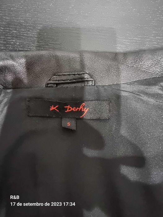 Casaco Senhora Pele/Couro Preto da Derhy