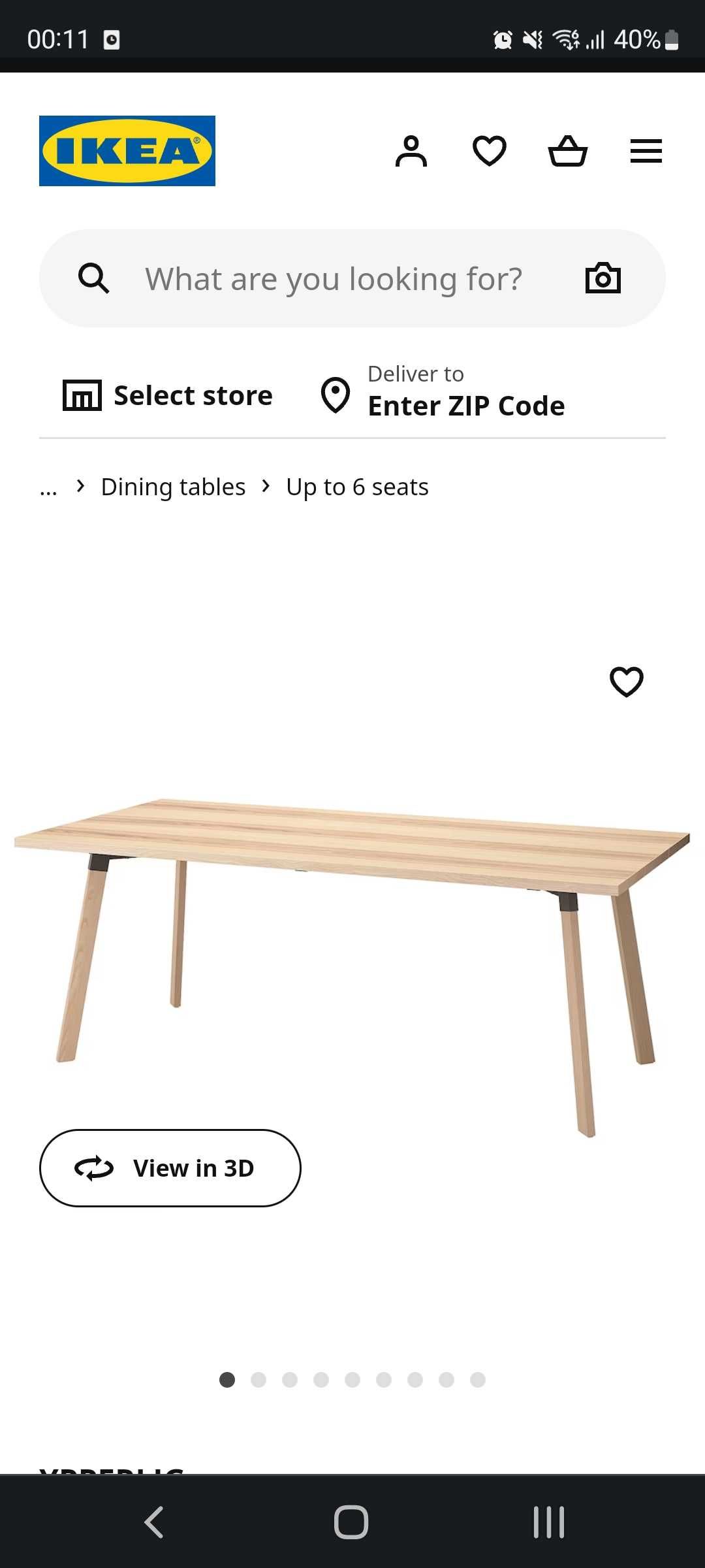 NOWA CENA Stół IKEA Ypperlig 200x90