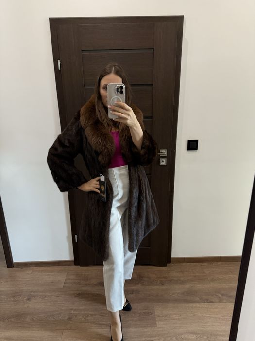Futro naturalne z norek Braschi Nowe 38 M