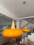 Lampa vinatge bursztynowa  + żarówka ufo