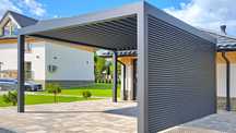 Pergola Aluminium 4x4m -elektrycznie otwierany dach + Oświetlenie