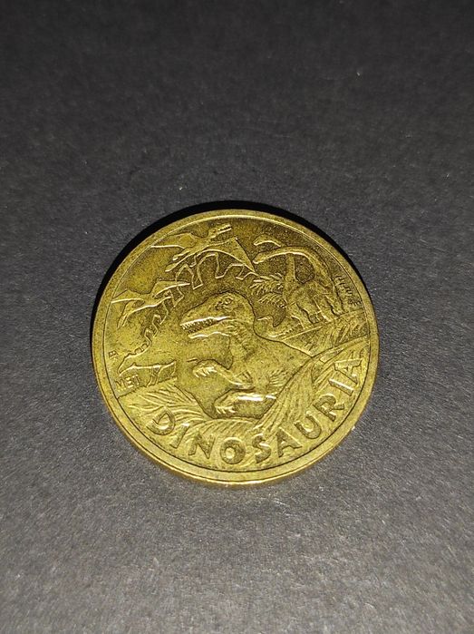 Moneta kolekcjonerska hobby Dinozaur