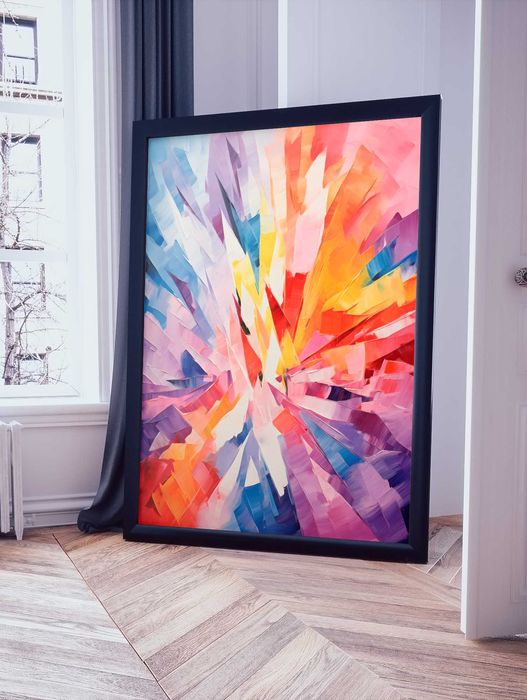Plakat na Ścianę Obraz Abstrakcja Kolory Sztuka 40x50 cm ElliveX