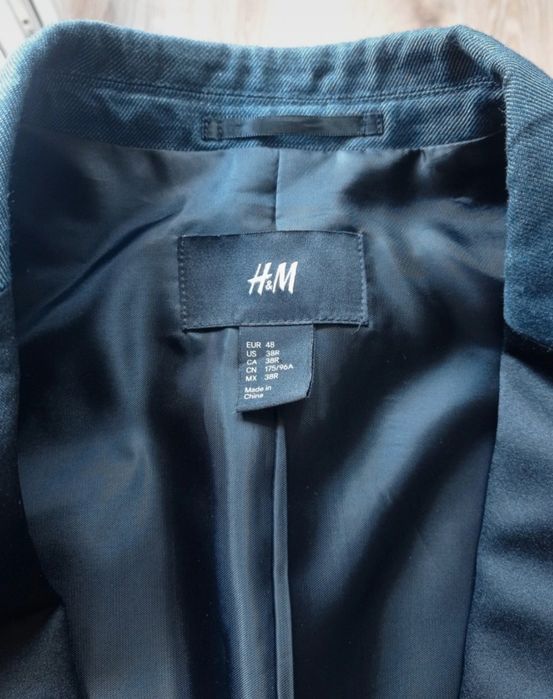 Klasyczna granatowa marynarka męska rozmiar M H&M