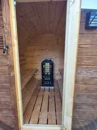 Sauna ogrodowa z piecem Harvia