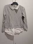 Sweter siwy z kołnierzykiem, z koszulą. 110/116 H&M