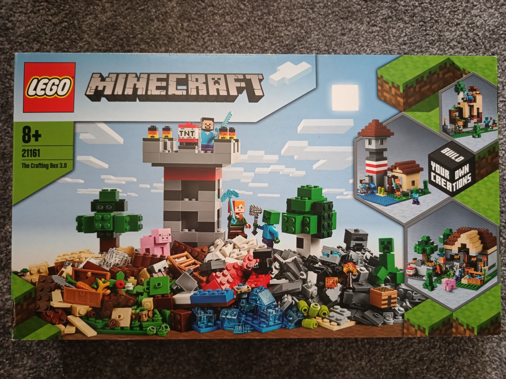 LEGO Minecraft 21161, 21252, 21179, 21240 oraz gratisy