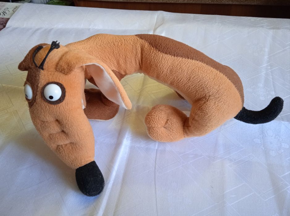 Мягкая игрушка "Собака такса". Б/У. Состояние хорошее.