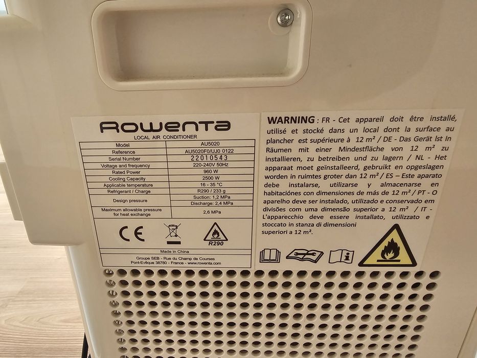 Ar condicionado portatil Rowenta 960W