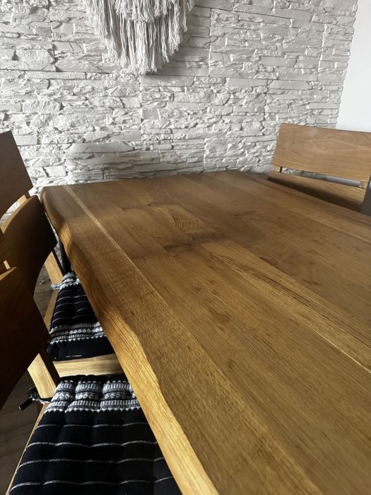 Stół dębowy + krzesła z pokrowcami GRATIS