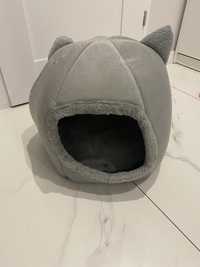 Domek dla kota szary, z poduszką
