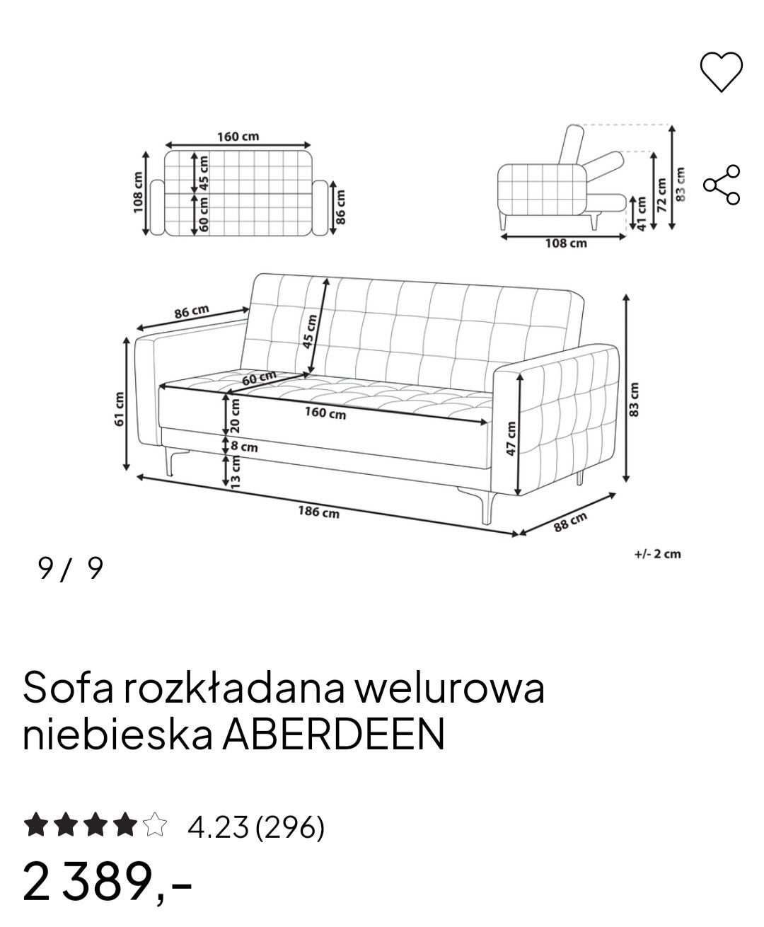 Do sprzedania nowa sofa