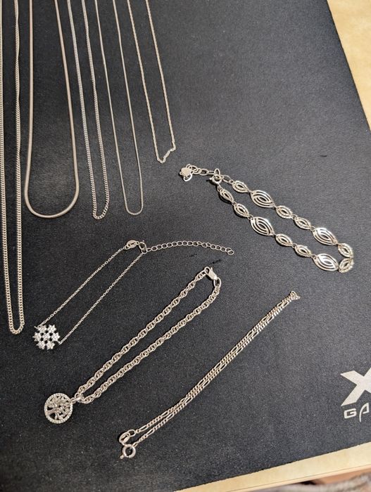 Срібні ланцюжки та браслети 925 проби