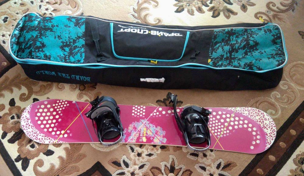 Сноуборд ~135 см (на рост до 156 см) + крепления