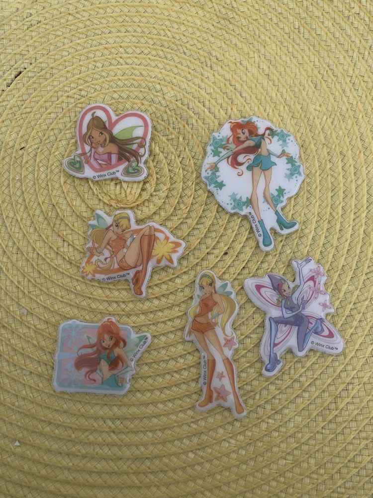 Naklejki 3d wypukłe winx witch bajka lata 90 y2k 6 sztuk