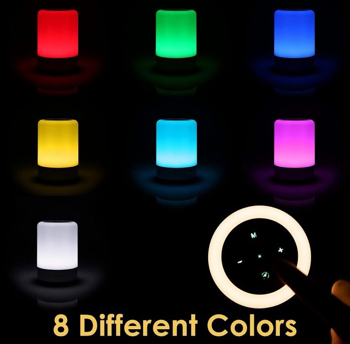 Lampka Nocna RGB S450 – 8 Kolorów + Funkcja Timera