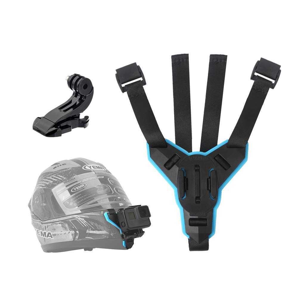 Uchwyt TELESIN do GoPro Insta360 DJI OSMO Action na kask motocyklowy