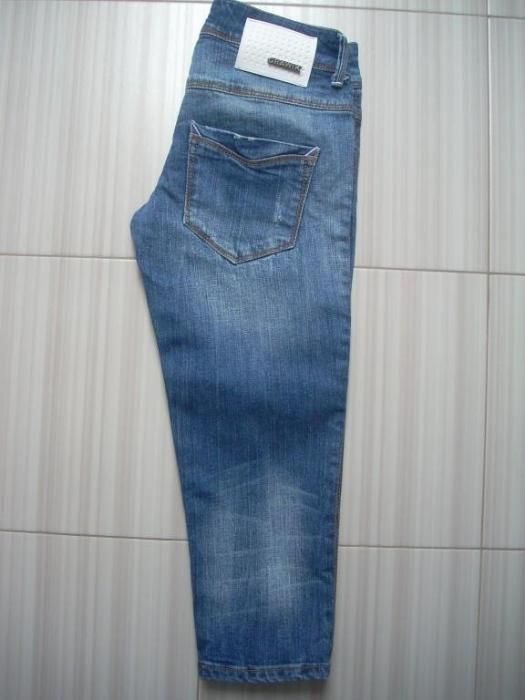 super jeansy niebieskie 3/4 jak nowe S
