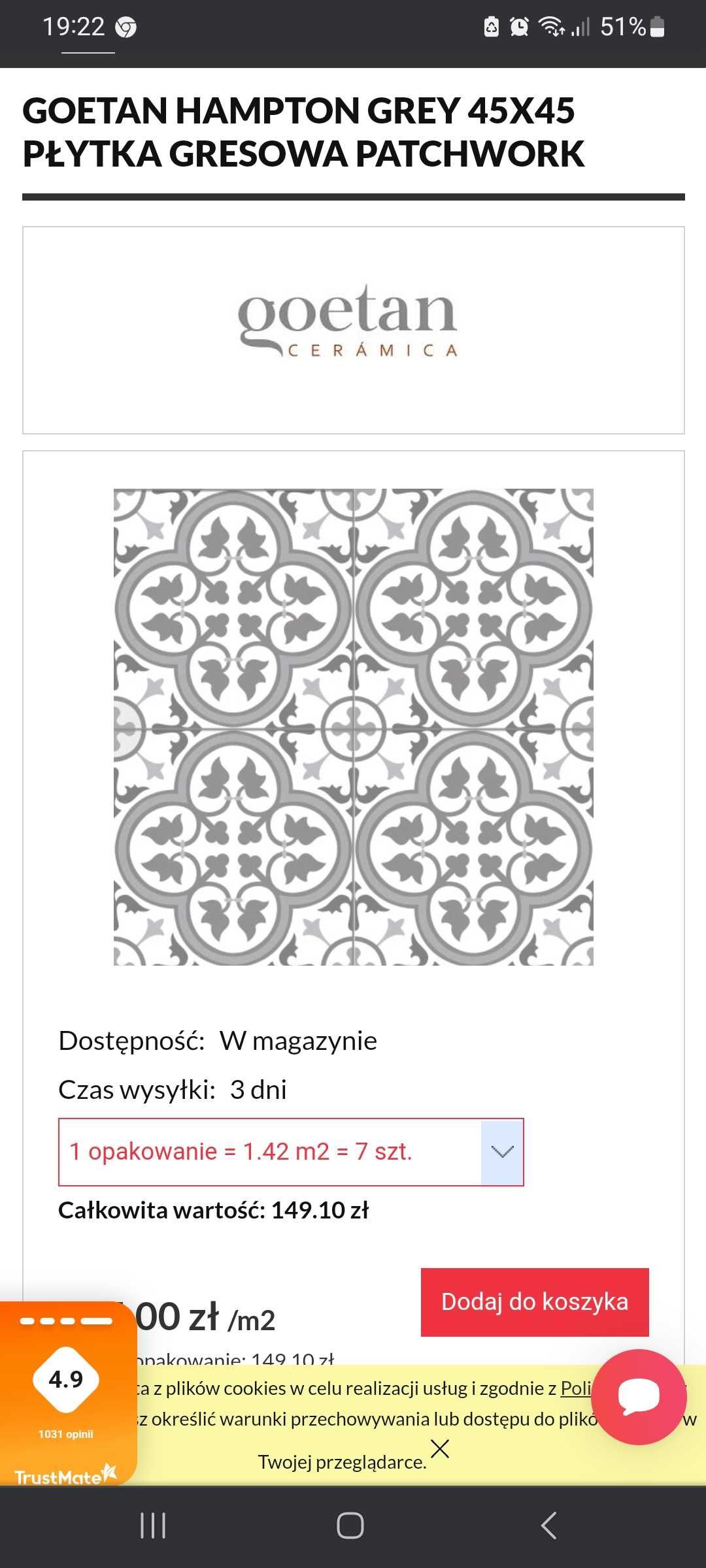Płytki Geotan Hampton grey