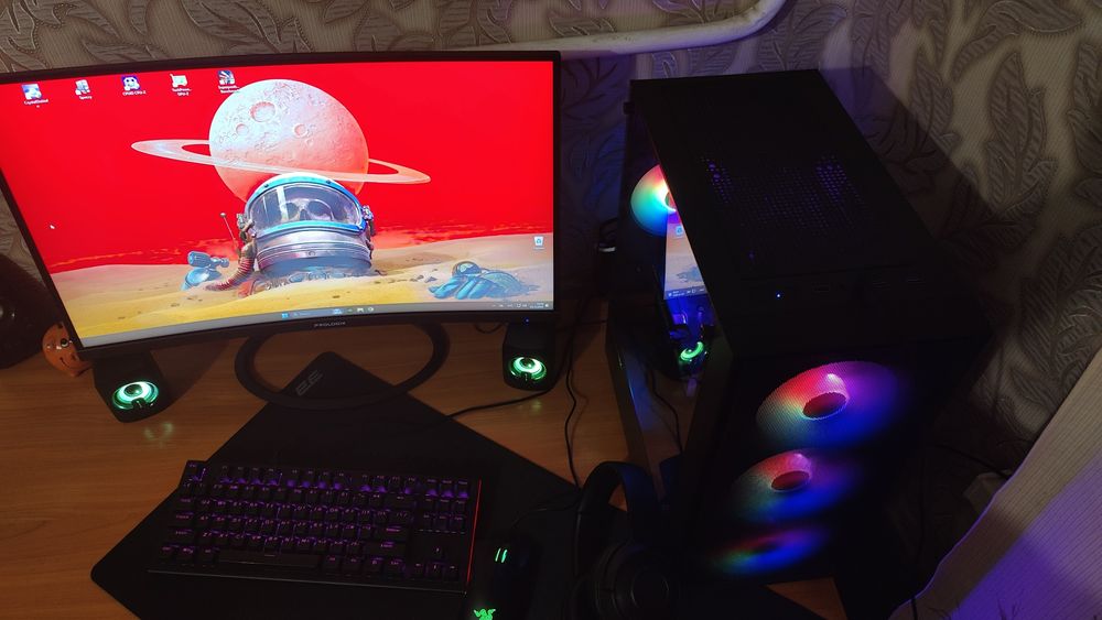 Игровой ПК полный комплект/ R5 5600G/RTX 5060 8G/ 32 OZU/ SSD M2 1tb