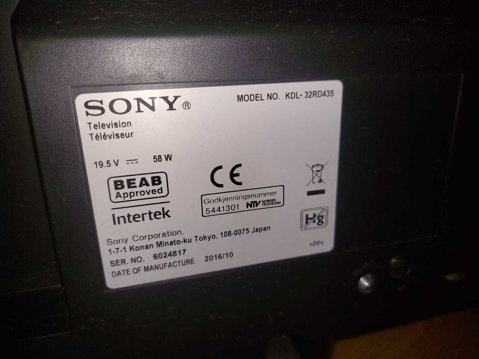 Telewizor Sony model 32RD435 z pilotem sprawny