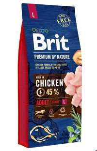 Brit Premium Adult L 15 кг корм для собак с курицей