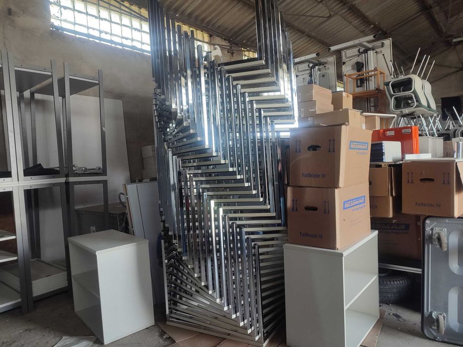 Stół 90x90 chromowane nogi masywny biuro kantyna jadalnia biurko 23kg